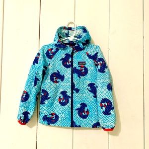 Patagonia Jacket size 4T blue hammerhead shark hooded zipper